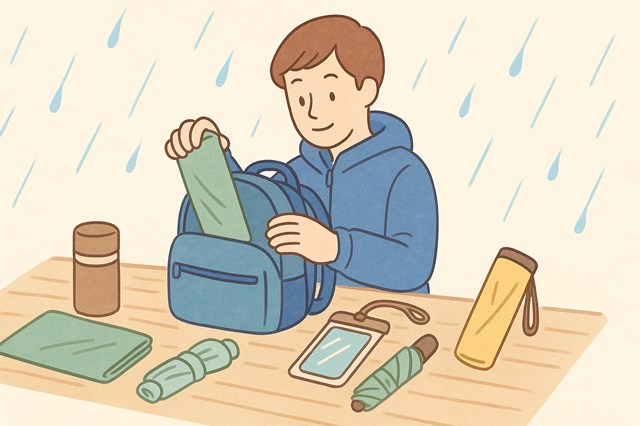 万博 雨の日の服装