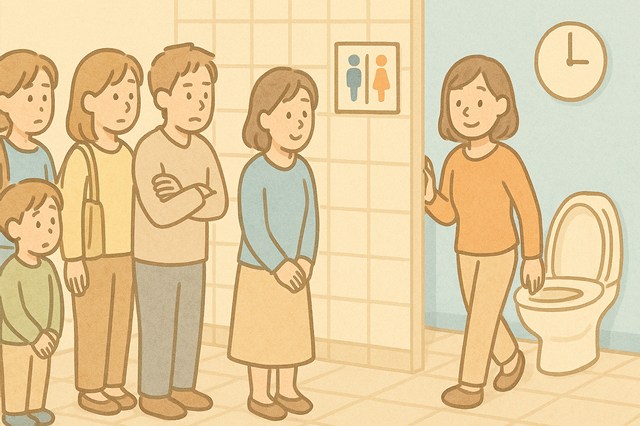 万博 トイレの混雑