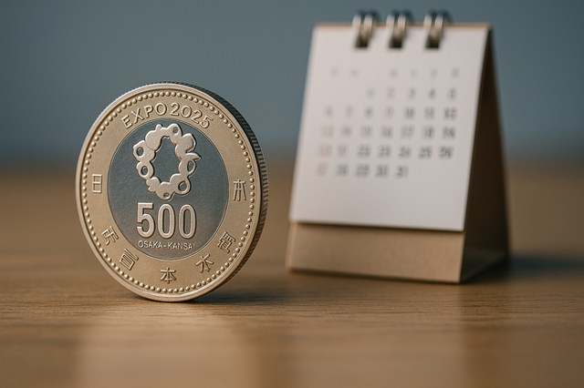 大阪万博の記念硬貨の500円はいつから・いつまで